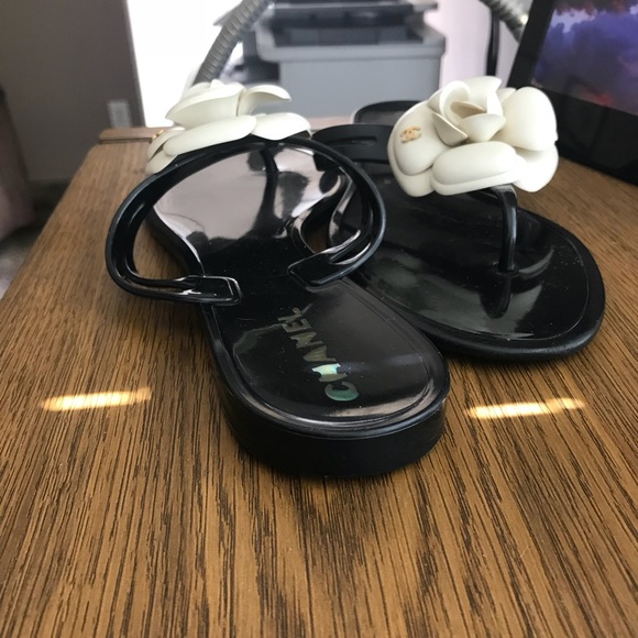 Chanel Camellia Jellies Sandals - Picture 1 of 3